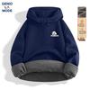 Men's Half-Zip Hooded Fleece Sweatshirt with Panda Print