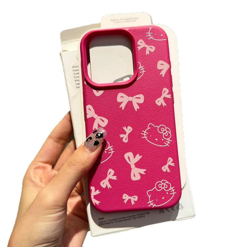 Applicabile a Custodia per Cellulare Apple 16 Iphone15 14 Motivo Litchi 13 Fresca 12 Semplice 11 Creativa X
