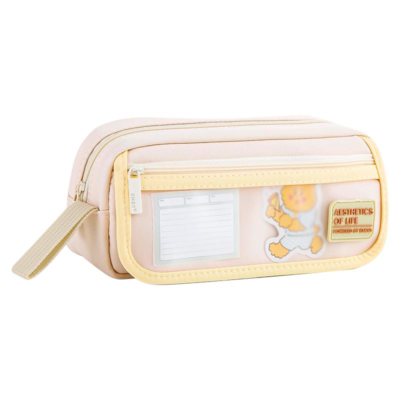 Cute Kids Fabric School Pencil Storage Case with Stationery Custom Design Kawaii Pencil Case