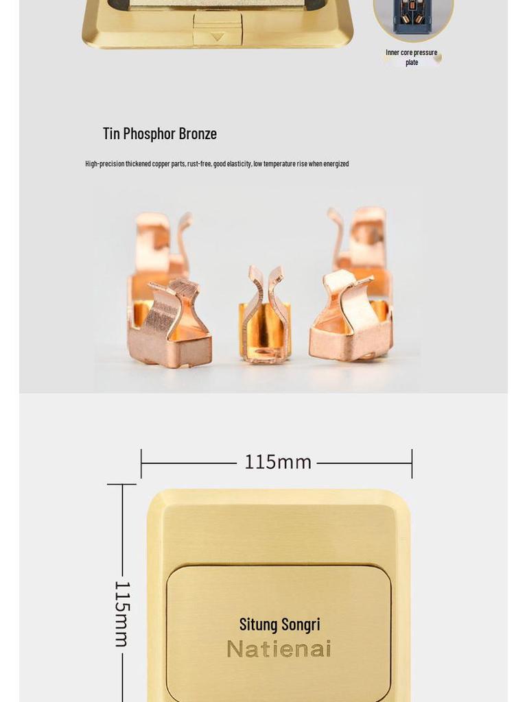 Waterproof Concealed Stainless Steel and Copper Pop-Up Floor Socket with 5 Power and 10 Network Ports
