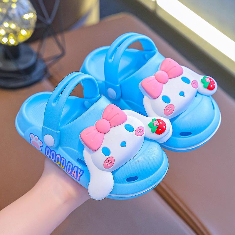 

Children s Clogs, Girls Summer Sandals, Non-Slip Soft Sole Outdoor Home Slippers for Toddlers and Young Children 24-25Inner Length17cm светло-синий