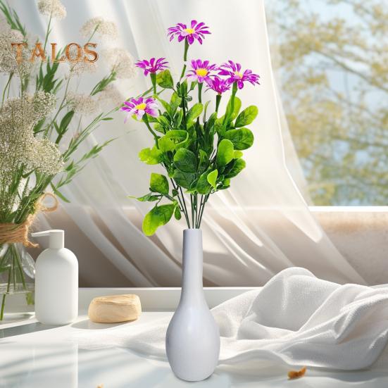 Floare artificială cu frunze verzi Floare realistă din plastic Petrecere de nuntă Centru de masă pentru birou, decorare artificială pentru ramură florală