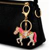 Keychain Pendant Sparkling Rhinestones Cartoon Horse Shape Key Chain Bag Wallet Phone Car Decoration