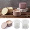 Silicone Mold for DIY Cement Cup with Crystal Effect Trendy Plaster Candle Cup