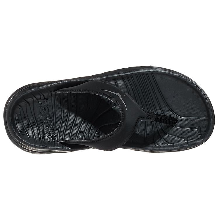 HOKA ONE ONE Ora Recovery Flip Black Dark Gull Grey Women's 1117910-BDGGR