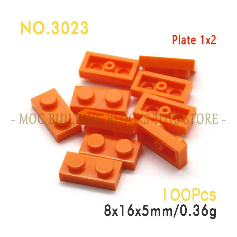 Moc Parts 3023 Plate 1X2 Building Block Bricks Classic Diy Architecture Creative Education Compatible With Accessories Toys