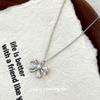 Cui Yan S925 Sterling Silver Korean Bow Pearl Necklace - 2025 Trendy Sweet Clavicle Chain for Women