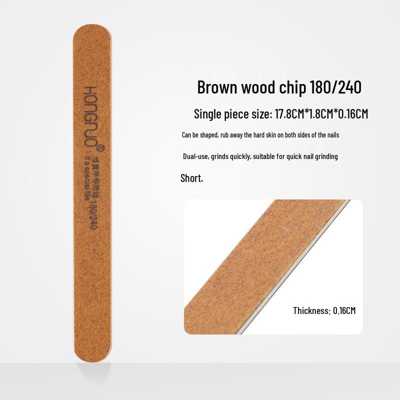 Ultra-Thin Wooden Nail File 180/240 Grit for Natural Nail Shaping