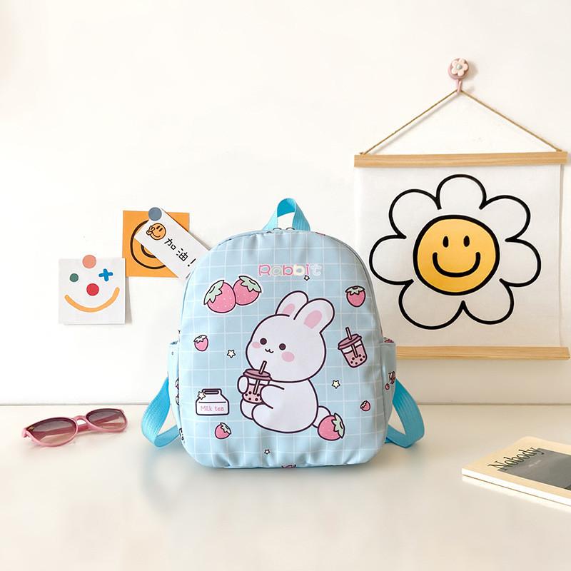 Cute Rabbit Pattern Oxford Cloth Backpack For Children Ideal For School And Playtime