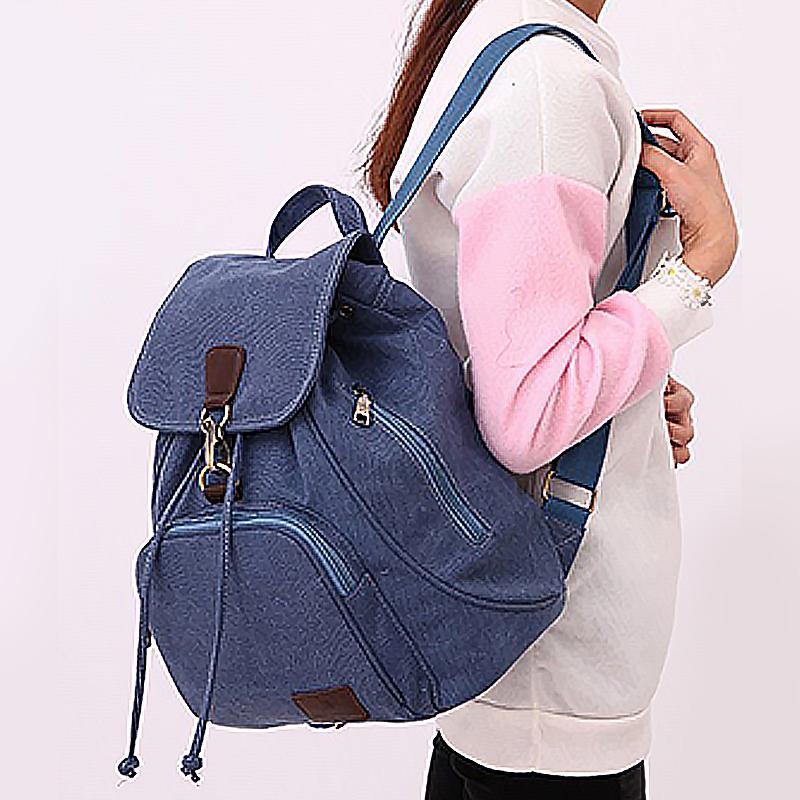 Sac à dos pour femmes et hommes Grande capacité Extérieur Voyage Sac en toile Rétro Tendance Sac à dos scolaire pour étudiants de collège à la mode
