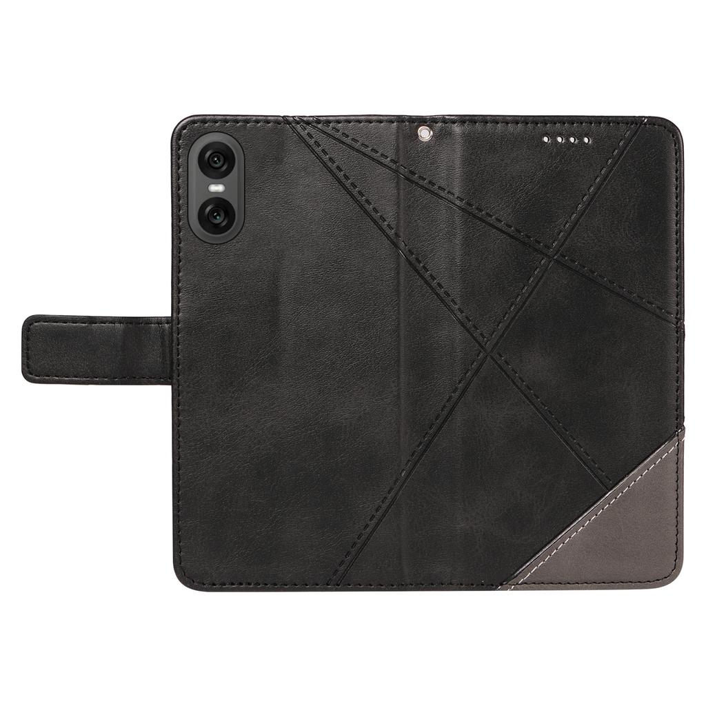 For Sony Xperia 10 VI Case Stand Bookstyle Geometric Leather Phone Cover