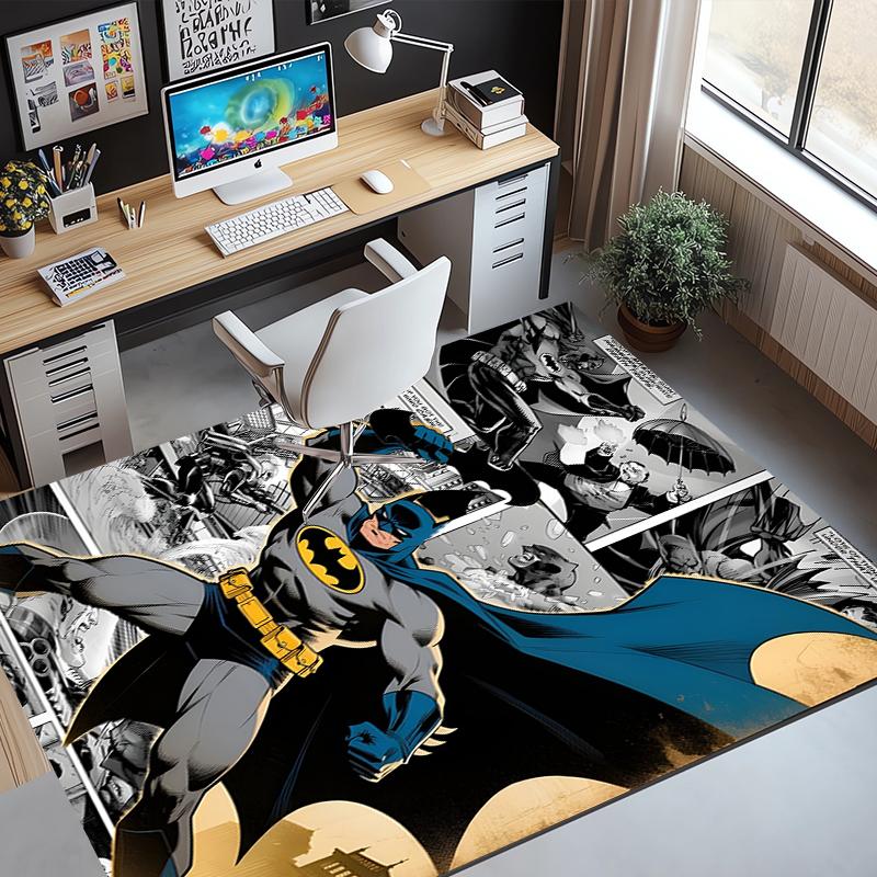 Batman Pattern Rug, Indoor/Outdoor Mat, for Picnic, Gameroom, Bedroom, Office, Living Room, Home Decor Carpet, Birthday Gift