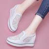 Ultra Height Mesh Women's Shoes 2024 Summer New Fashion Hollow Out Breathable Comfortable Internal Elevated Versatile Sneakers