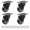 1pcs/lot Furniture Casters Wheels PP Fixed Swivel Caster Roller Wheel For Heavy Duty Platform Trolley Chair Household Accessory