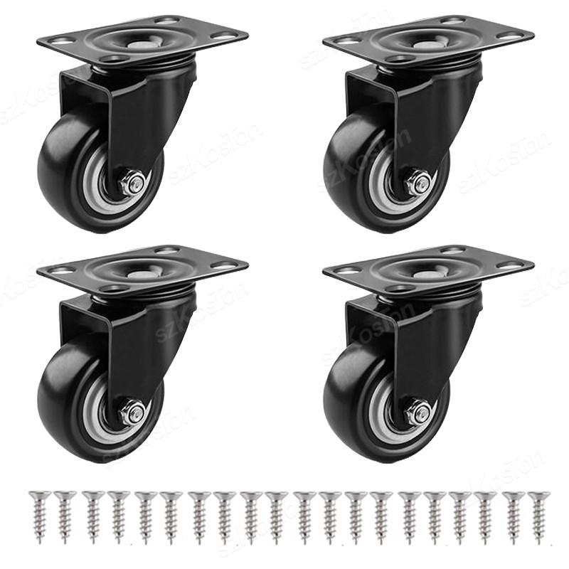 1pcs/lot Furniture Casters Wheels PP Fixed Swivel Caster Roller Wheel For Heavy Duty Platform Trolley Chair Household Accessory