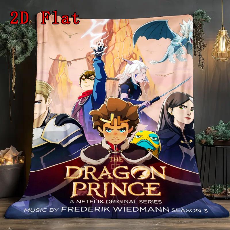 The Dragon Prince 2D Flat Pattern Flannel Blanket High quality All Seasons Warmth and Comfort Perfect for Christmas Gifts.FMT261012381