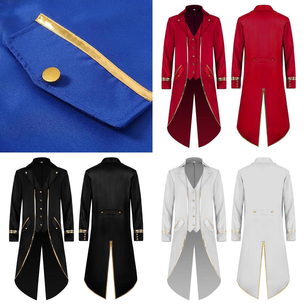 Elegant Steampunk Long Tailcoat Tuxedo For Halloween