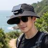 Breathable Sun Visor Hat Sun Protection Fishing Hat Sunscreen Fan Hat  Camping Activities
