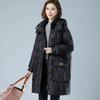 Winter Women's Long Hooded Parka - Detachable Thicken Loose Padded Jacket with Zipper Pockets, Warm Snow Wear