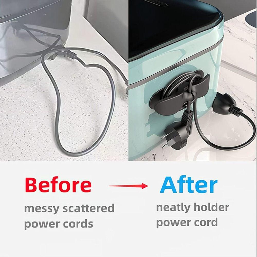 Anti-winding Kitchen Appliance Smart Self-Adhesive Wire Fixer Cord Wrapper Clip Cable Winder