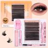 10-16Mm Single Cluster False Eyelash Set Diy Segmented Natural Thick D-Curve Eyelashes