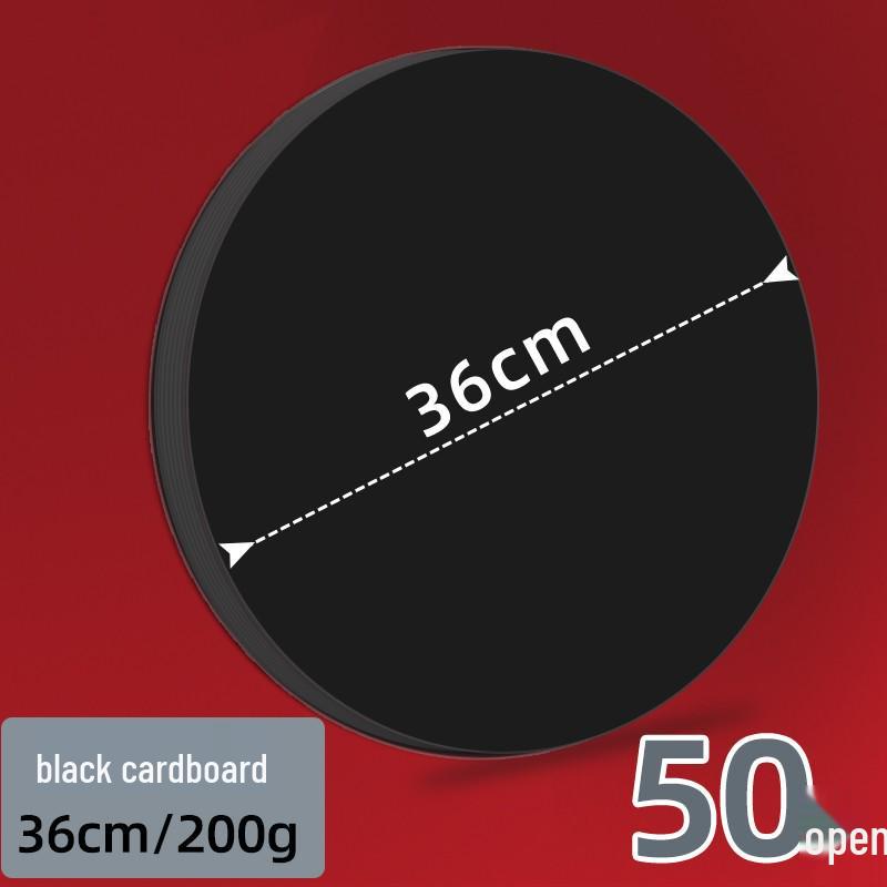 Double-Sided Black & White Round Kraft Drawing Paper.