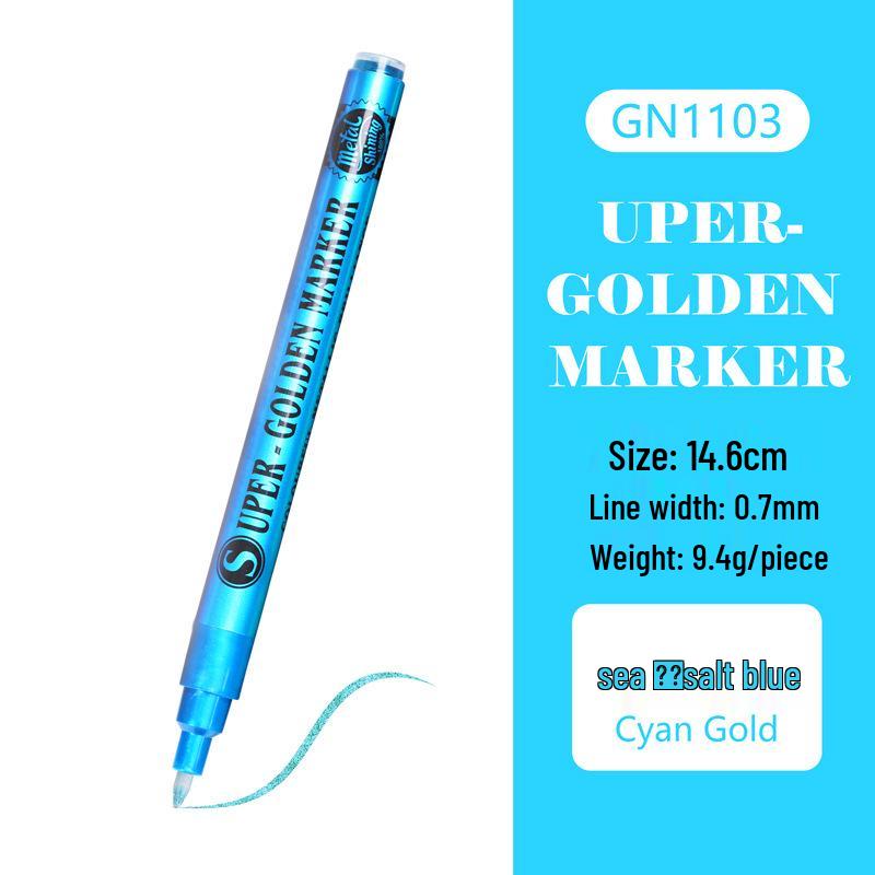 

Super Gold Flash Metallic Marker Pen for Black Card, Photo Highlights, DIY Album, and Graffiti Crafts