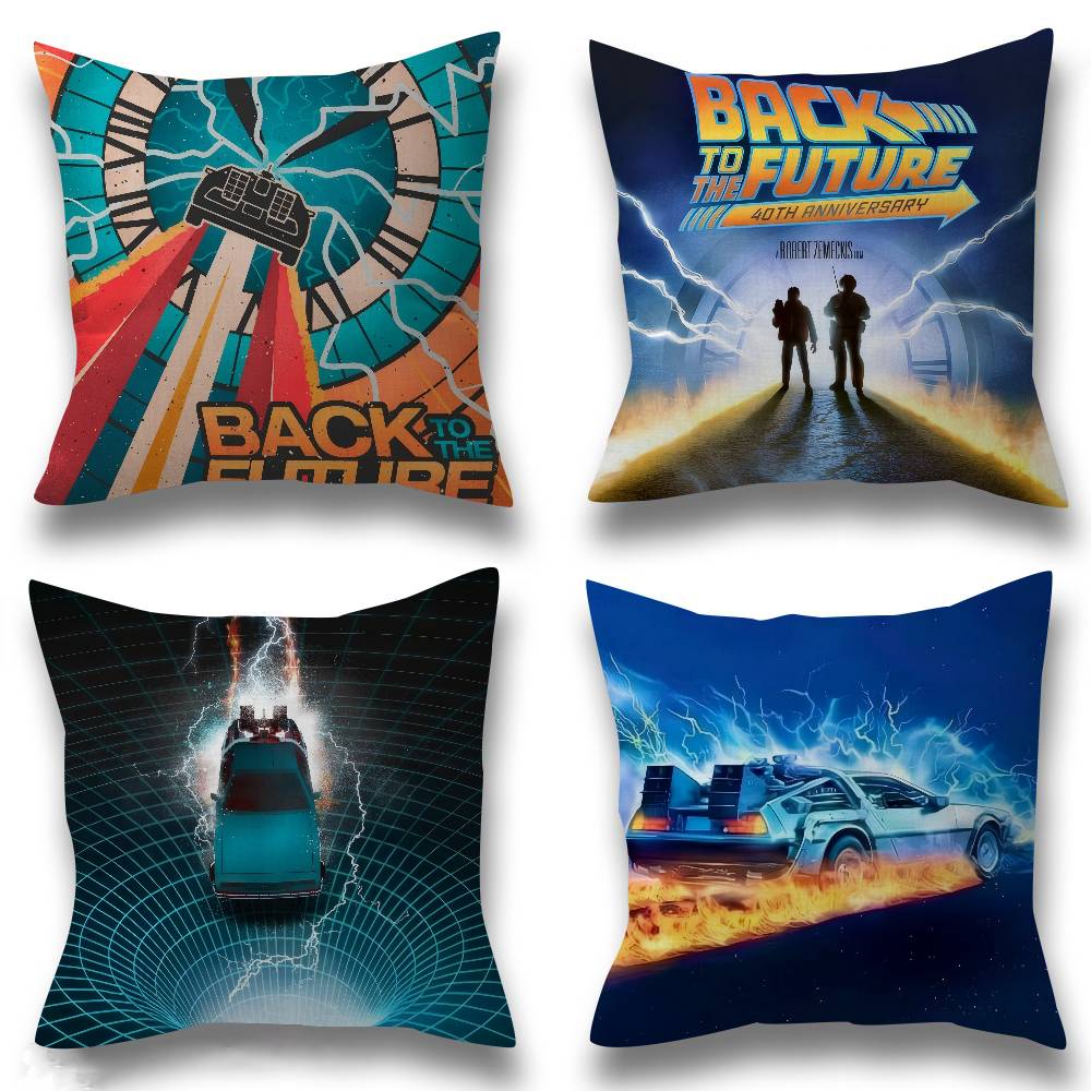 Movie bBack car To The Future Personalized Pillow Dust Cover Bedroom Kids Party Decoration Pillowcase Birthday Children Gift