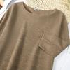 SNOWFLYING Women's 100% Merino Wool Round Neck 3/4 Sleeve Pullover Sweater