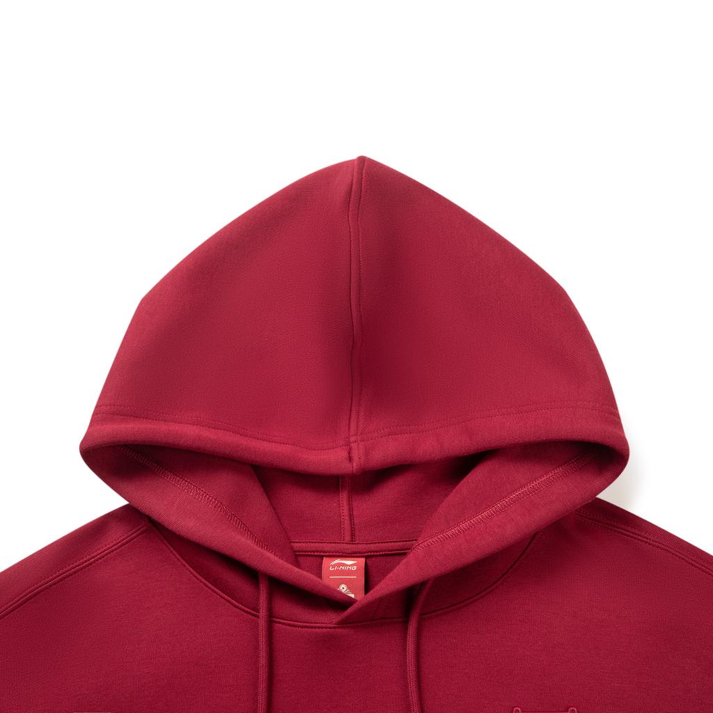 Li Ning Sportowy Styl Życia Bluza z Kapturem Haftowane Logo Litery Unisex bluza AWDW115-5