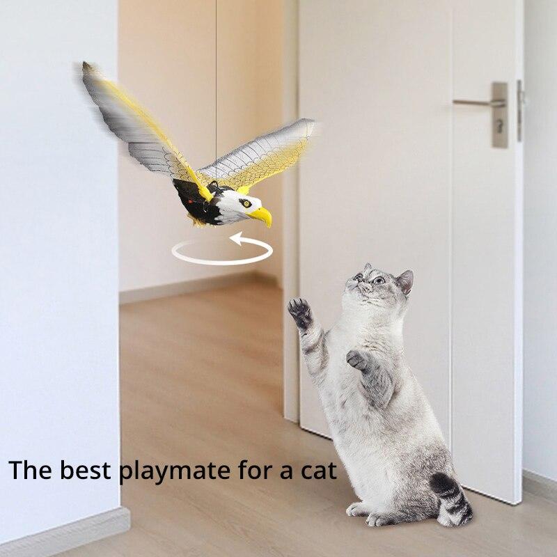Non-Toxic 1Pcs Electric Flying Eagle Electronic Pet Toy Rotating Simulation Flying Bird With Light Music