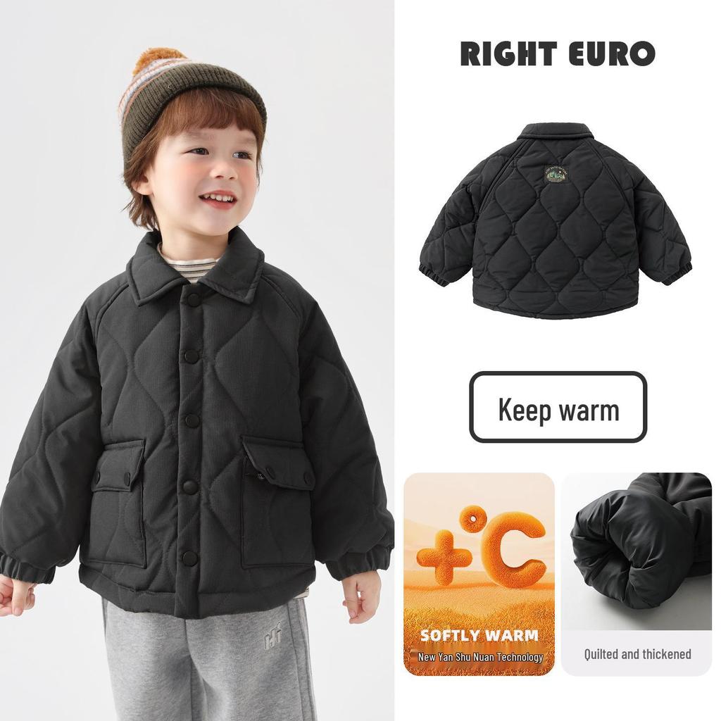 European Boys' Quilted Cotton Jacket – Winter 2025 Children & Toddler Wear