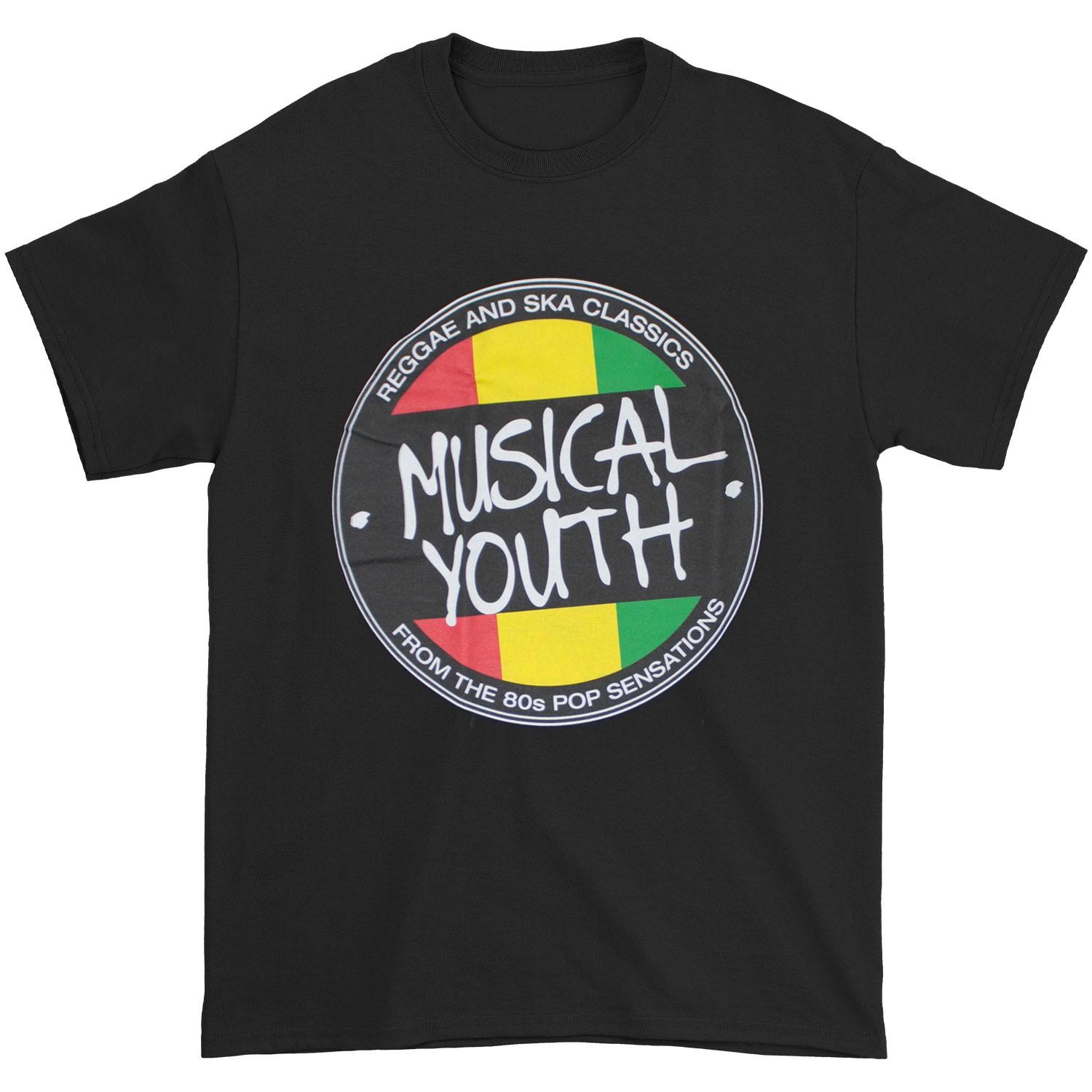 Men s Musical Youth Logo T-shirt Small Black L