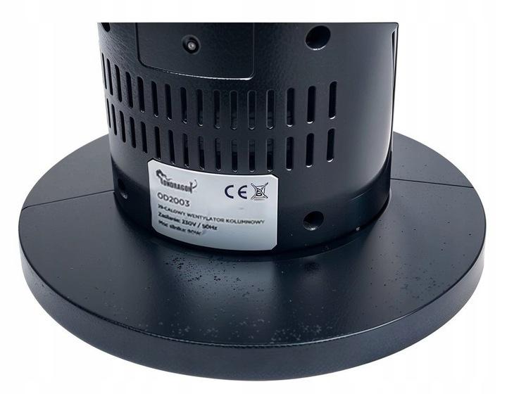 Staande Kolomventilator Vloerventilator Zwart Black 80W + Afstandsbediening