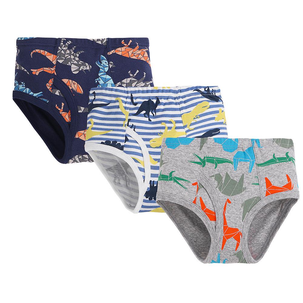 Mutandine da Bambino in Puro Cotone con Dinosauri - Pantaloncini Cartoon per Toddler e Bambini