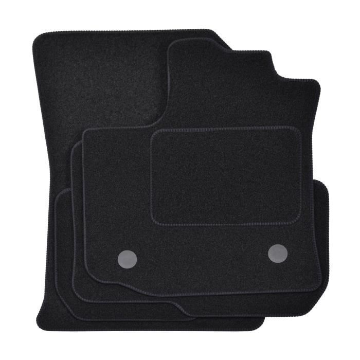 Tapis de sol - Dacia - Lodgy - Velours noir - 4 pièces - Ajustement précis