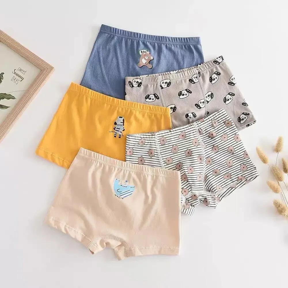 Coke Pear Jungen-Boxershorts aus Baumwolle – Mittelhohe Unterwäsche für Schüler und Kleinkinder