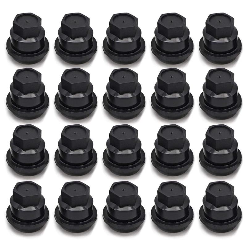 

10pcs/20pcs Black 24mm Plastic Lug Nut Covers Caps Anti Corrosion Wheel Hub Protectors For Select Truck Models 15661036