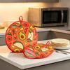 Tragbare Tortilla-Wärmetasche Rund Wiederverwendbar Burrito Stofftasche Hitzebeständig Mit Griff Pfannkuchen Thermotasche Mikrowelle