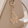 Keychain Pendant Rhinestones Inlaid Hollow Butterfly Design Key Chain with Lobster Clasp Bag Charm Backpack Accessory