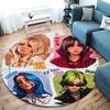 Billie Eilish Round Area Rug,Carpet Rug for Living Room Bedroom Sofa Playroom Decor,Non-slip Floor Mat