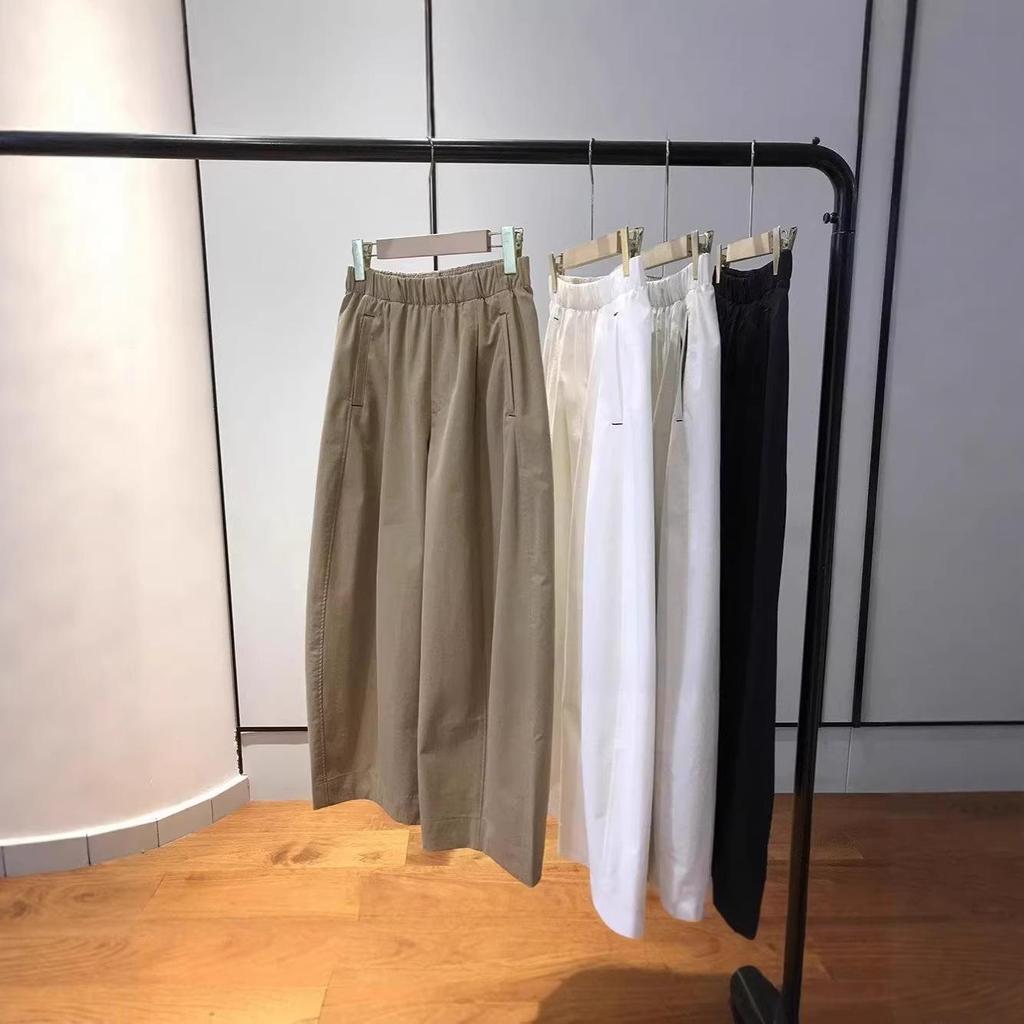 Triangle Mark: Comfortable High-Waisted Wide-Leg Pants - Loose, Slimming Cocoon Shape for Casual Wear