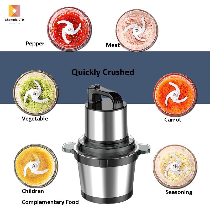 

Multifunctional 4L Stainless Steel Meat Grinder and Food Processor (110V/220V) UK 220V (Not for Domestic Use) срібло сірий колір