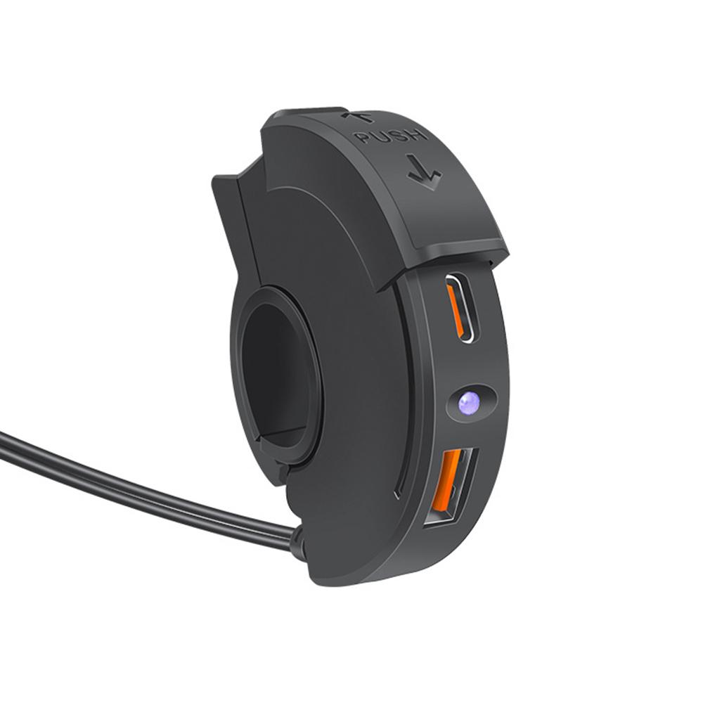 12V New Motorcycle USB Fast Charger Waterproof Socket With Type C Cell Phone Port Power Outlet Mobile Chargers Plug For Moto