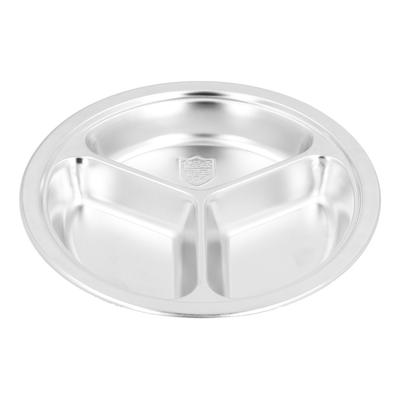 Stainless Steel Dish Dinner Plate Reusable Children Rice Plate Canteen Snack Plate for Home Kitchen