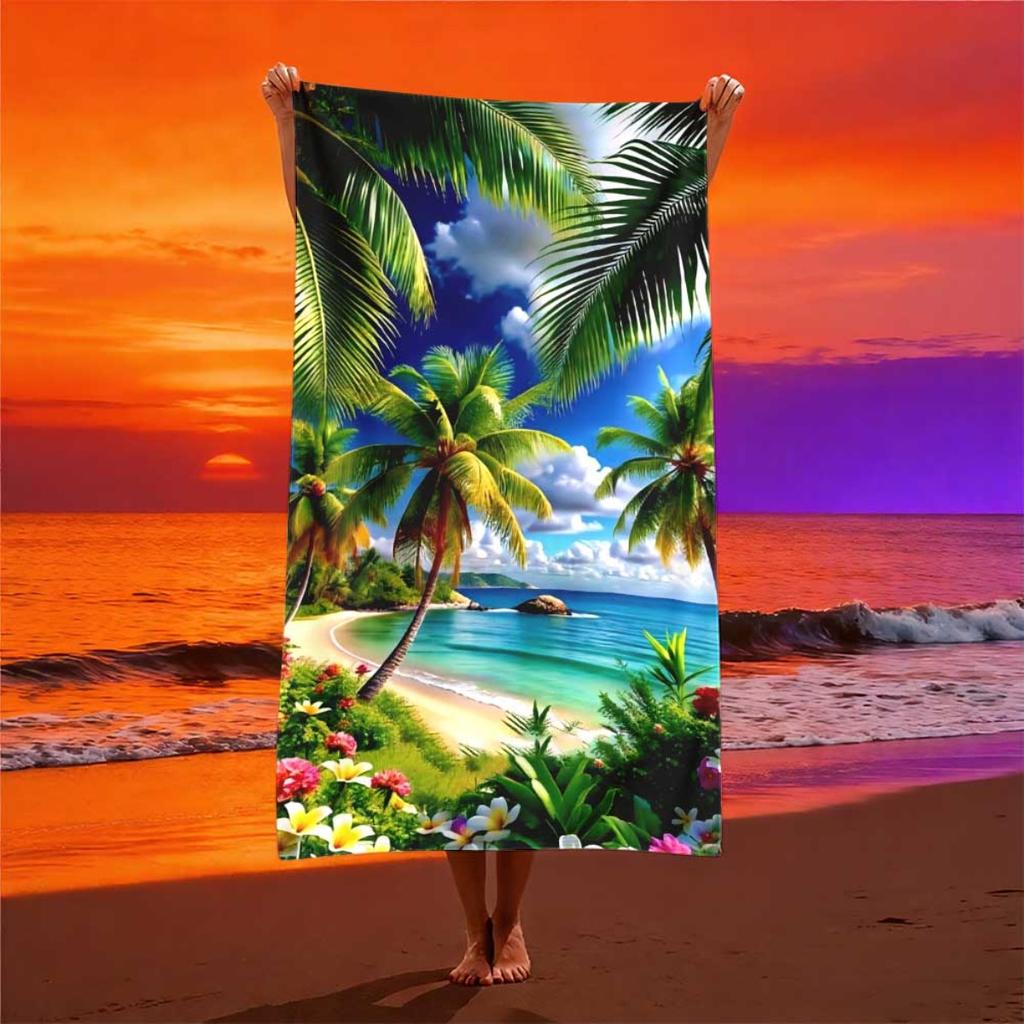 1pz Asciugamano da Spiaggia Microfibra Incredibilmente Morbido Asciugatura Rapida Ultra Morbido alla Moda Premium Magnifico Splendido Riutilizzabile Estate