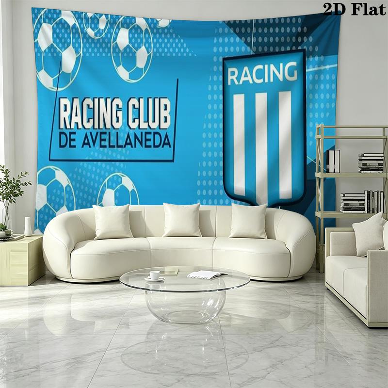 Racing Club Wall Tapestry Aesthetic Wall Hanging Printed Fabric Blanket Decorative Tapestries for Bedroom Living Room Home Decor