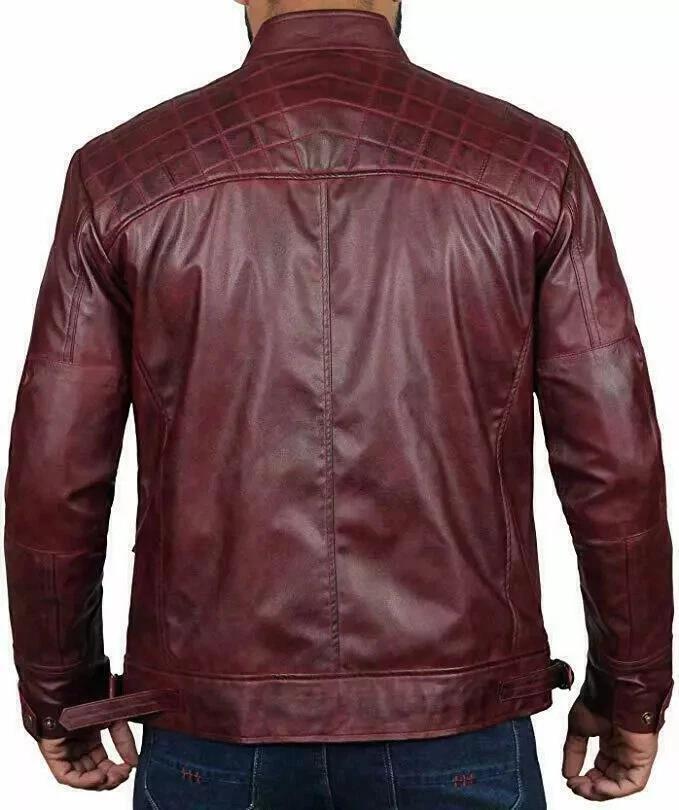 Motorcycle Jacket Biker Slim Coat Classic Men's Pure Lambskin Original Leather