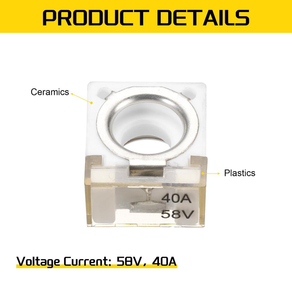 uxcell Terminal Fuse 40A Terminal Block Fuse 58V DC Marine Rated Fuse and