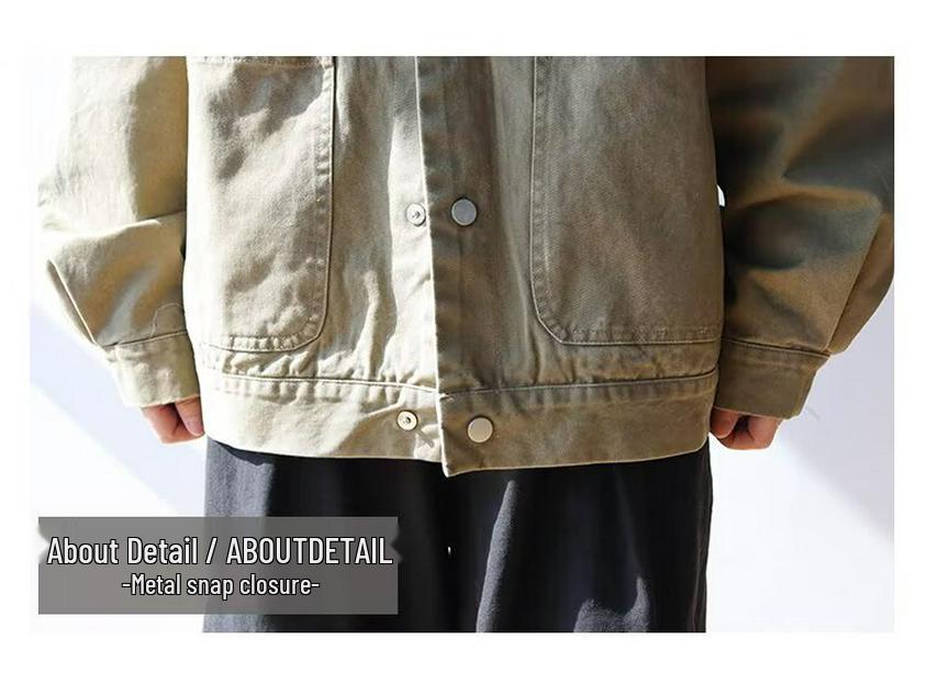 2025 Men's Trendy Casual Workwear Lapel Jacket - Long Sleeve Spring/Autumn Outerwear